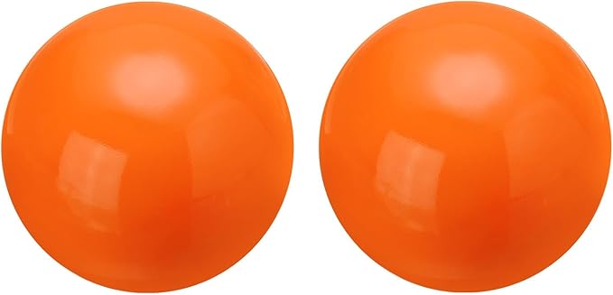 uxcell 2 Pcs Gazing Globe Decor Ball 3.5 Inch 90mm Reflective Garden Sphere Polished Hollow Ball, Seamless Stainless Steel Gazing Ball, Smooth Mirror Globe for Garden Home Decor, Orange