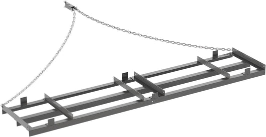 8FT Drag Harrow for ATV, Tractor & UTV, Heavy Duty Tow Behind Driveway Grader with 6FT Chain Link - Landscape Rake for Gravel, Sand, Soil & Hay - Lawn Leveling Tool for Field Yard & Pasture