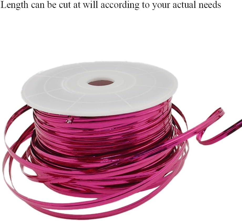 HAHIYO 100Yards/300Feet/91M Rose Red Metal Twist Ties Bread Candy Coffee Bag Ties Plant Garden Twist Ties for Cellophane Treat Bag Gift Wraping Bag Plastic Bag Halloween Party Cake Present Art Craft