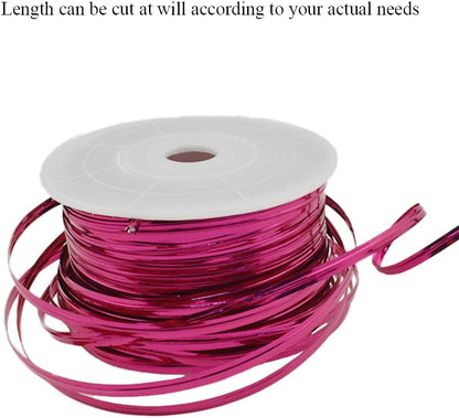 HAHIYO 100Yards/300Feet/91M Rose Red Metal Twist Ties Bread Candy Coffee Bag Ties Plant Garden Twist Ties for Cellophane Treat Bag Gift Wraping Bag Plastic Bag Halloween Party Cake Present Art Craft