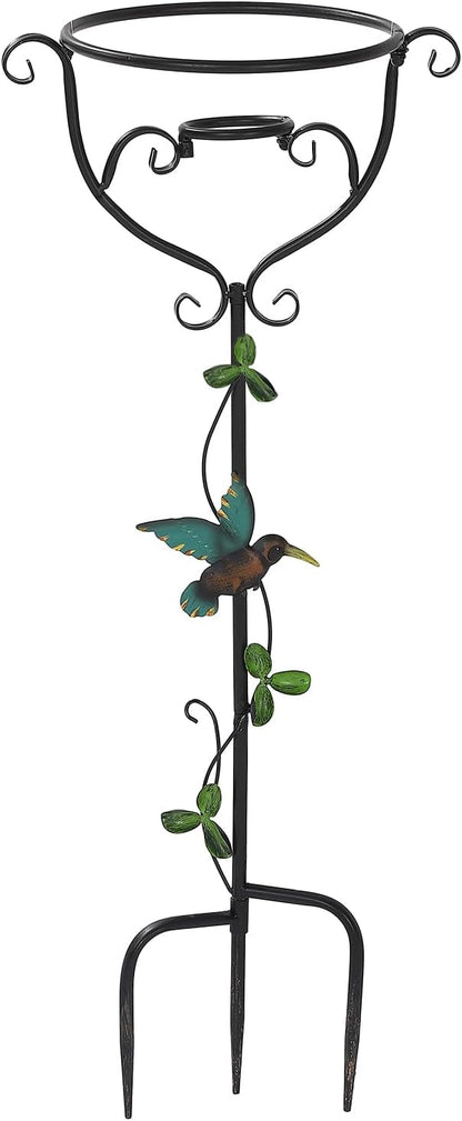 30.5" Gazing Ball Stand, Trident Base Gazing Globe Stand for 10 Inches Gazing Globes, Metal Gazing Ball Display Holder for Outdoor Garden Lawn Yard