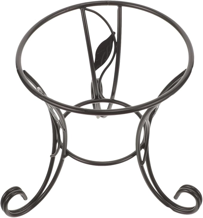 SUPVOX European Creative Metal Gazing Ball Stand, Reflective Garden Ball Holder, Iron, Black, 4.92 X 4.72 X 4.72 Inches, for Outdoor Decoration