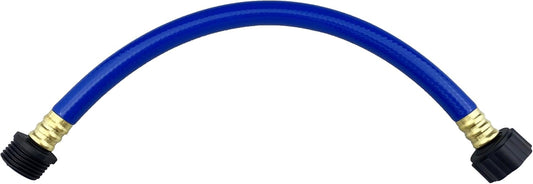 PVC Garden Hose 1/2 Inch, Flexible Water Hose with Male and Female Fittings, No Leaking, Heavy Duty, for Household, Outdoors, Lawns, Patio (1 FT, Blue, Plastic Fittings)