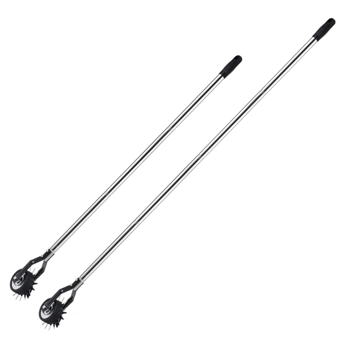 Edger Lawn Tool 67.3 Inch Manual Grass Edger with 4 Sections Stainless Steel Handle and Wheel, Rotary Garden Edging Tool for Landscaping, Sidewalk, Yard
