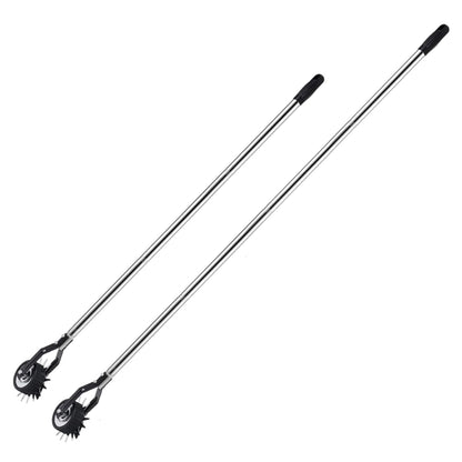 Edger Lawn Tool 67.3 Inch Manual Grass Edger with 4 Sections Stainless Steel Handle and Wheel, Rotary Garden Edging Tool for Landscaping, Sidewalk, Yard