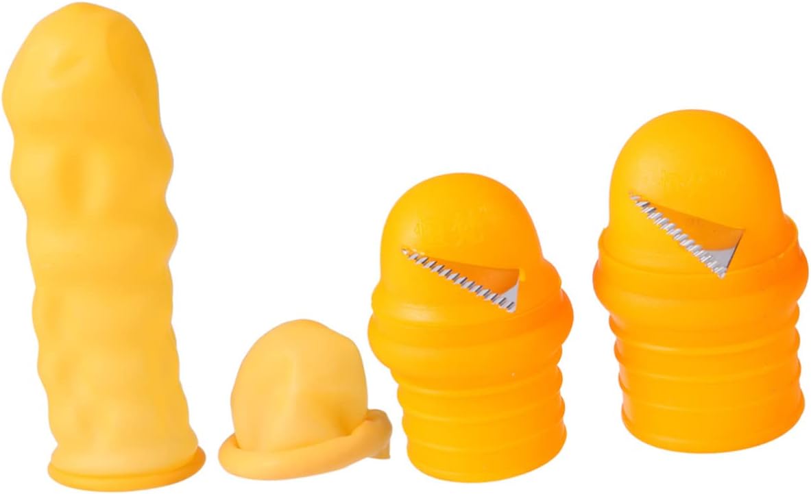 MERRYHAPY Thumb Vegetable Fruit Picker 4pcs Silicone Gardening Tool with Portable and Compact for Easy and Harvesting