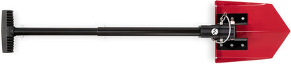 DMOS Delta Shovel - Collapsible Heavy-Duty Steel Folding Shovel for Camping, Overlanding, Survival, Military, Hunting, & Off-Road Use - Racing Red - Compact