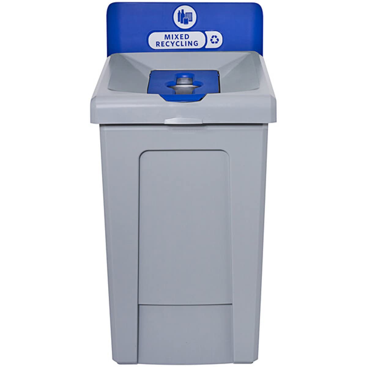 Stager Direct, 33 Gallon Mixed Recycling Station with Lid, Recycle Bin, Exterior Trash Can, Recycling Station Kit, Heavy Duty Premium Plastic, Perfect for Kitchen, Office, Garden, Garage, (N.4)