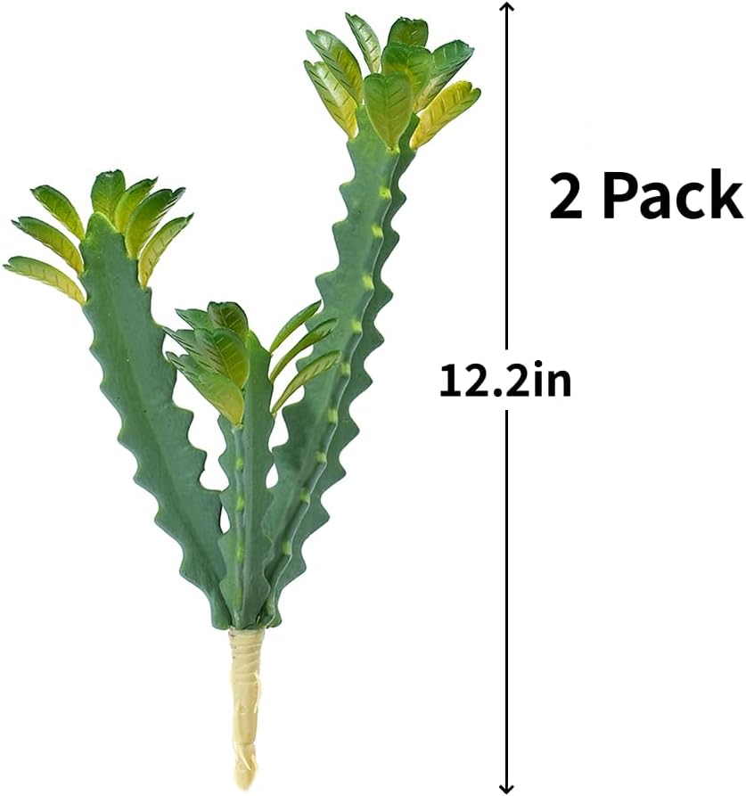Artificial Succulents Artificial Cactus Plant 2 Pack Fake Cactus Unpotted Artificial Succulent Plants Home Garden Office Indoor and Outdoor Decor