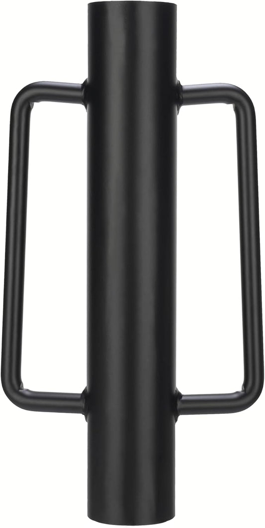 Fence Post Driver T Post Pounder with Handle 12 LB, Heavy Duty Hand Post Rammer for Wooden Posts/U-Channels/Fence Posts, 16 Inch Post Hole Digger (Black)