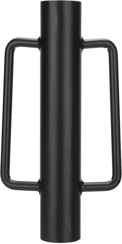 Fence Post Driver T Post Pounder with Handle 18 LB, Heavy Duty Hand Post Rammer for Wooden Posts/U-Channels/Fence Posts, 16 Inch Post Hole Digger (Black)