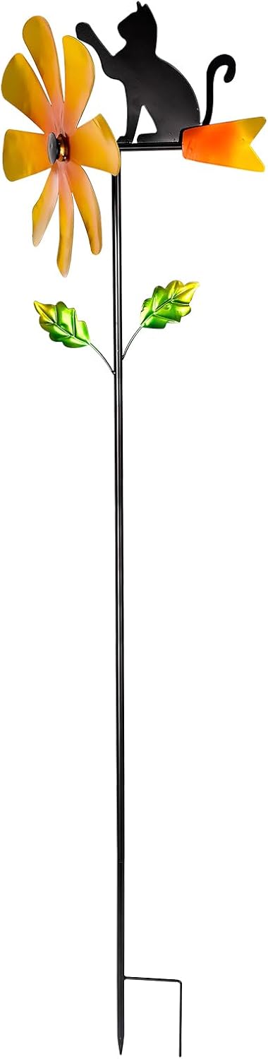 Decorative Garden Stakes Wind Spinners Outdoor Clearance Metal Yard Art Gifts for Women Grandma Mom for Lawn Patio Yard Pathway Driveway Ornaments