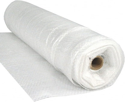 Farm Plastic Supply - Dura Skrim String Reinforced Clear Plastic Sheeting - 10 Mil - (52' x 50') - UV-Rated Extra Heavy Duty Poly Film Tear Resistant, Vapor Barrier Polyethylene Roll for Construction