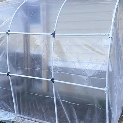 Yowlieu 8' x 25' Clear Greenhouse Plastic Sheeting, 6 Mil UV Resistant Polyethylene Greenhouse Film Hoop Green House Plastic Cover for Farms, Agriculture, Garden