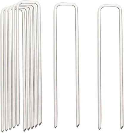8 Gauge Ground Staples 6 Inch Landscape Staples 30Pack Metal Lawn Ground Barrier Cover Wire Heavy Duty U Stakes Pins