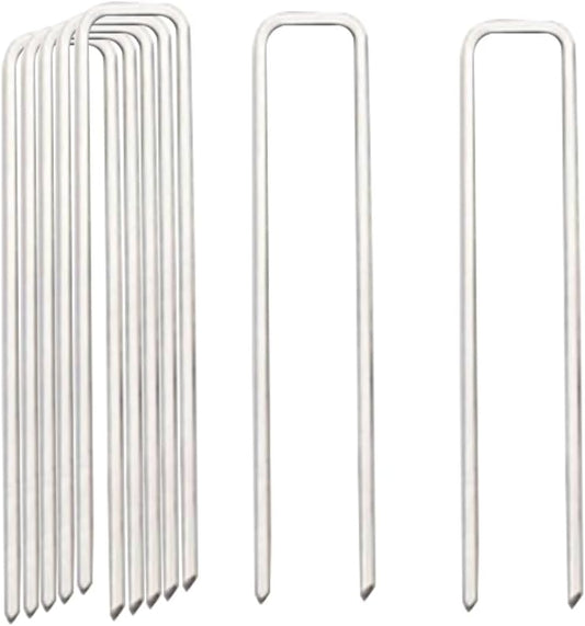 8 Gauge Ground Staples 6 Inch Landscape Staples 16Pack Metal Lawn Ground Barrier Cover Wire Heavy Duty U Stakes Pins