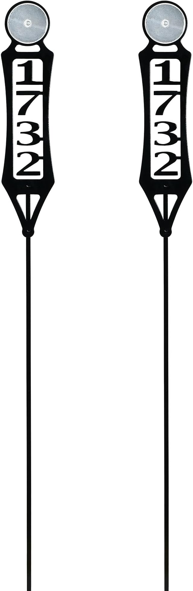 Pathways Vertical Custom Reflective Driveway Marker Set of Two | Personalize with 1-5 House Numbers