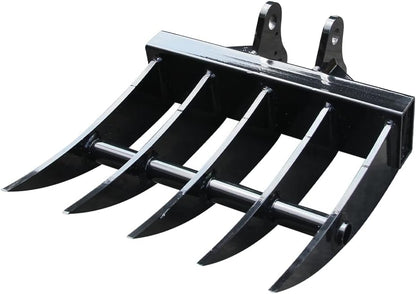 Mini Excavator Attachment Rake, Metal Material, Hole Diameter: 25MM/0.98in, Suitable for 1 - Ton Mini Excavators