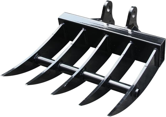 Mini Excavator Attachment Rake, Metal Material, Hole Diameter: 25MM/0.98in, Suitable for 1 - Ton Mini Excavators