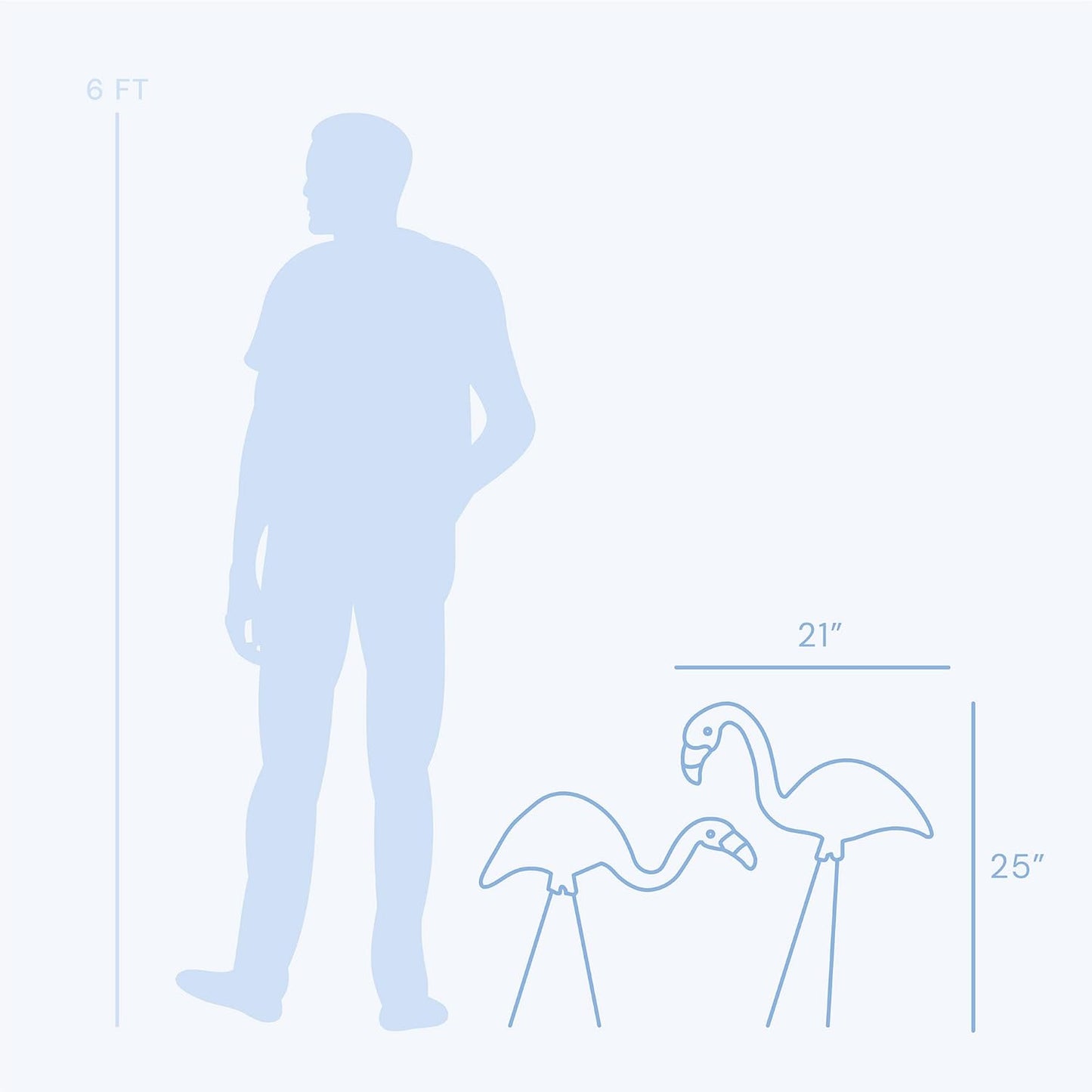 Bloem Spooky Flamingo Yard Stakes: 2 Pieces 25" Halloween - Head Up & Head Down Poses, Google Eyes, Galvinized Steel Legs, Durable Weatherproof Resin, for Indoor Or Outdoor Use, Yard Decoration