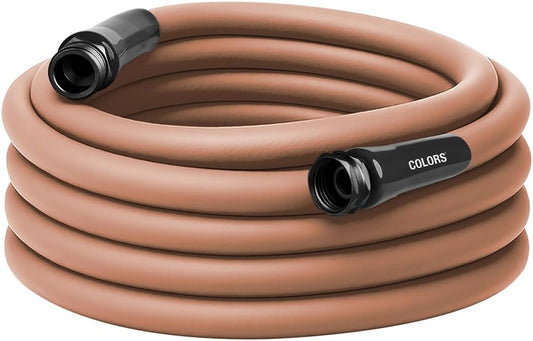 Flexzilla Colors Garden Hose 5/8 in. x 50 ft., Lightweight All-Weather Water Hose, Durable and Flexible, Leak-Free Connections, Red Clay