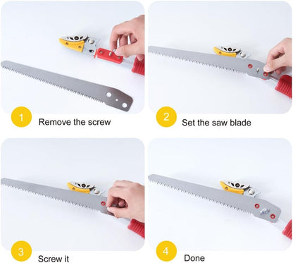 Tree Pruner with Telescoping Pole, 3.9-7.2 ft Extendable Reach, Branch Trimmer (Silver, 3.9~7.2 Ft)