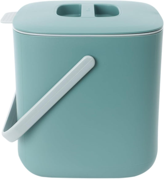 Blue Ginkgo Kitchen Compost Bin [2.6L / 0.69 GAL] – Filter-Free, Odor-Tight Countertop Food Waste