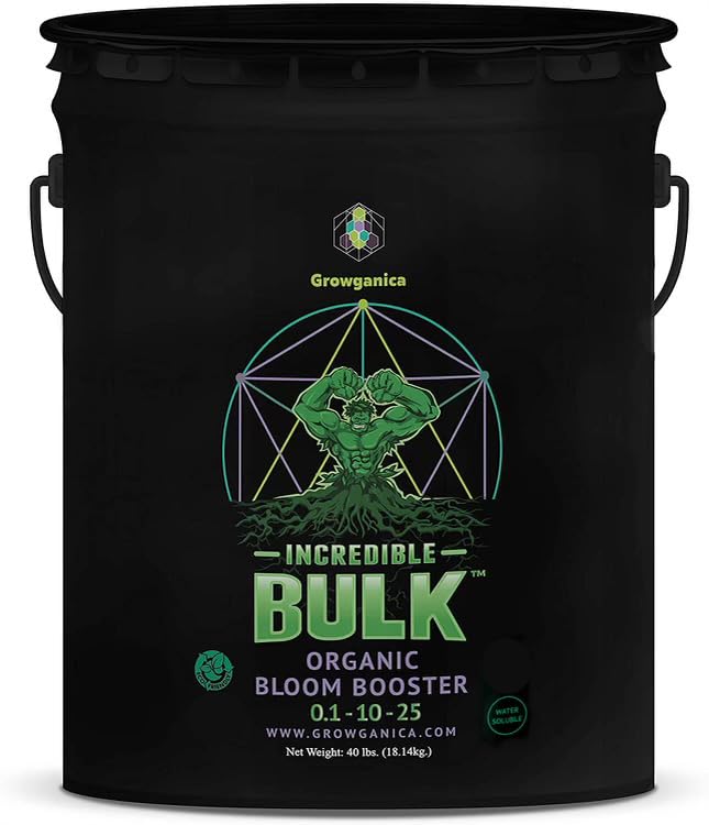 Organic Bloom Booster, Incredible Bulk 0.1-10-25. Natural Plant Food (40lb)