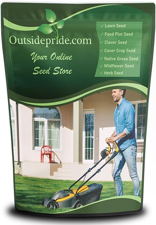 Outsidepride SPF-30 Hybrid Bluegrass Seeds - 50 lbs. Heat & Drought Tolerant, Texas Bluegrass & Kentucky Bluegrass Seed Mix for Challenging Climates, OptiGrowth Coated for Better Establishment