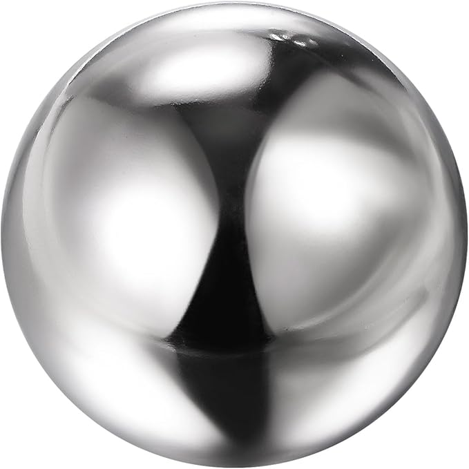 uxcell Gazing Ball 6 Inch 150mm Reflective Sphere Polished Hollow Ball, Stainless Steel Gazing Globe Mirror Ball for Home Outdoor Decoration, Silver Tone