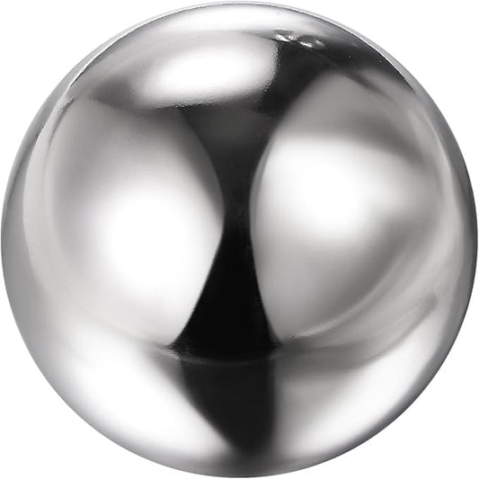 uxcell Gazing Ball 6 Inch 150mm Reflective Sphere Polished Hollow Ball, Stainless Steel Gazing Globe Mirror Ball for Home Outdoor Decoration, Silver Tone