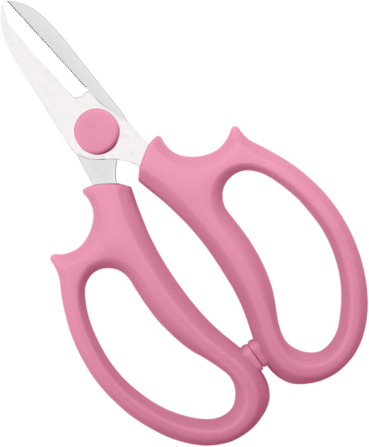 Pink Flower Scissors, Thickened Stainless Steel Floral Pruning Snips – Sharp Garden Clippers for Fresh Flowers, Flower Arrangement Supplies, DIY Floral Cutting Scissor (1 PCS Pink)