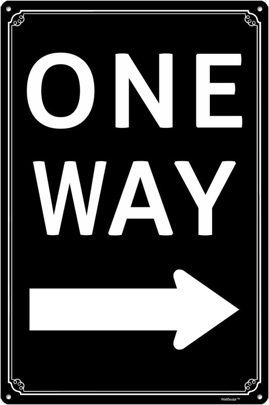 8x12" One Way" with Left Arrow - High-Intensity Aluminum Parking Lot Sign, Weatherproof &