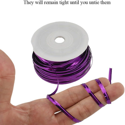 HAHIYO 100Yards/300Feet/91M Purple Metal Twist Ties Bread Candy Coffee Bag Ties Plant Garden Twist Ties for Cellophane Treat Bag Gift Wraping Bag Plastic Bag Halloween Party Cake Present Art Craft