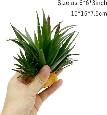 Smoothedo-Pets Reptile Artificial Plants Succulent Terrarium Decorative Desert Rainforest Plant Lizard Beard Chameleon Gecko Snake Amphibious Sea Turtle Tank Accessory (Agave-Set)