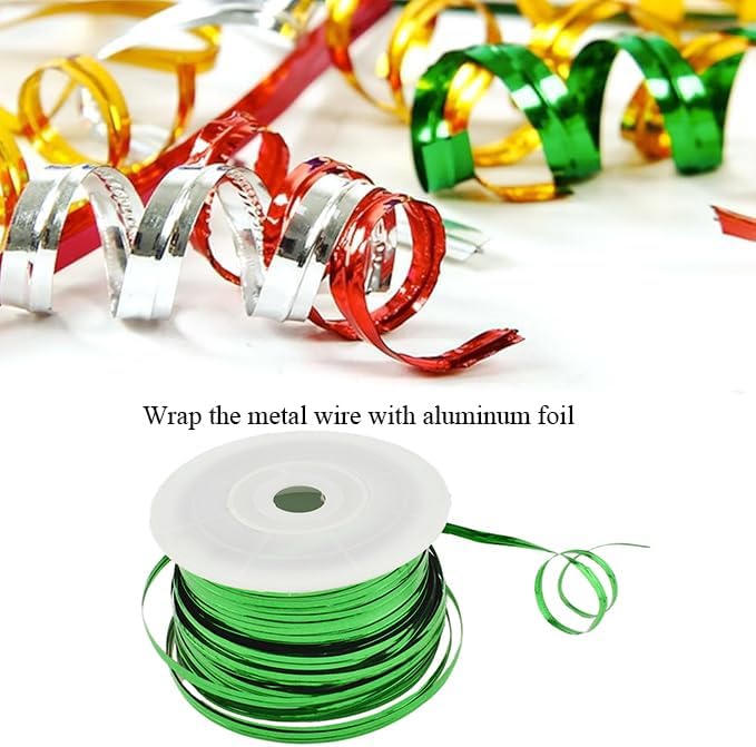 HAHIYO 100Yards/300Feet/91M Green Metal Twist Ties Bread Candy Coffee Bag Ties Plant Garden Twist Ties for Cellophane Treat Bag Gift Wraping Bag Plastic Bag Halloween Party Cake Present Art Craft