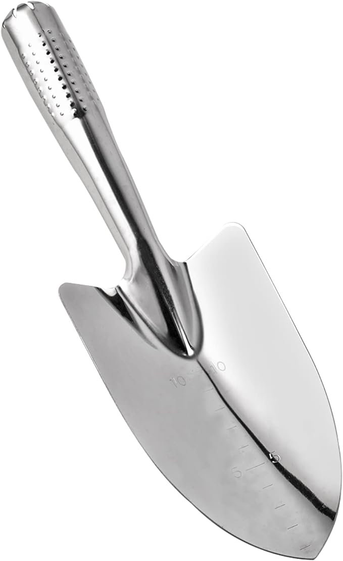 Garden Shovel Hand Trowel, Stainless Steel Gardening Hand Tools, Spade Shovel for Planting, Transplanting, Weeding, Digging