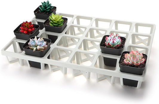 5 Pack Planting Pots Moving Trays for 3 inch(2.7 inch for Exact) Square Nursery Pots, 24 Cell Pots