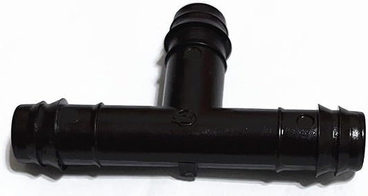 NETAFITM Drip Irrigation Barbed Fittings,3/8" 12MM Drip Tubing Coupler Elbow Tee Reducer (Tee - 12mm (3/8"), 25 Count)
