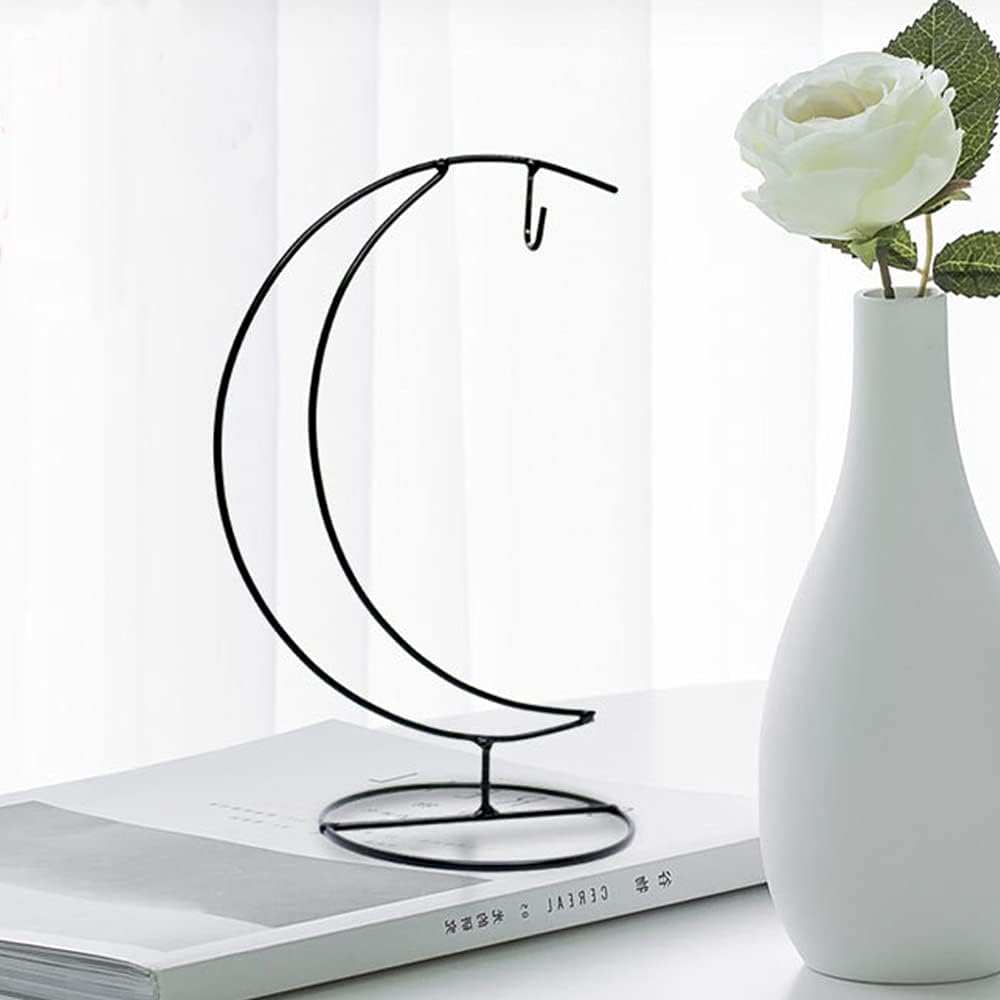 SGrace Ornament Display Stand Holder Home Wedding Decoration Rack for Hanging Glass Globe Pot Stand Iron Pothook Stand Terrarium Witch Ball (1, 9.8"x4.7")