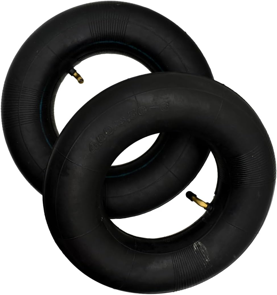 4.00/3.50-6 Replacement Inner Tube, (2 pack), with TR87 Bent Valve Stem, for Hand Trucks, Utility Cart, Lawn Mowers, Wheelbarrows, Dollys, Yard Carts,Wagon (4.00/3.50-6 TR87(2 Pack))
