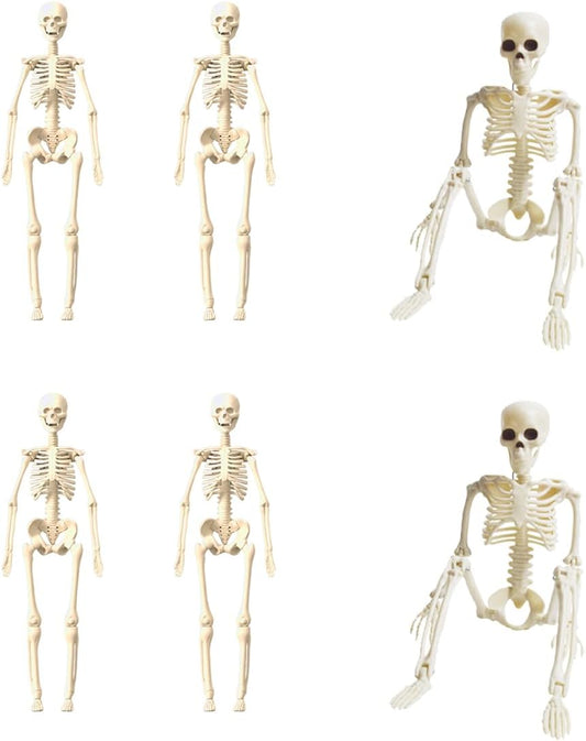 6 Pcs Realistic Spooky Scary Skeletons for Halloween, 16 Inch Outdoor Skeletons Decorations