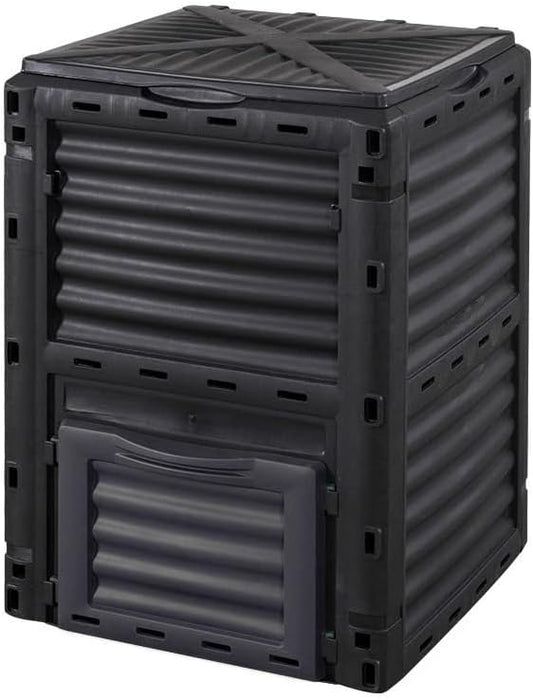 Plastic Outdoor Compost Bin, Fertilizer Fermentation Box, Garbage Compost Bin Suitable for Kitchen, Yard and Courtyard(Black)