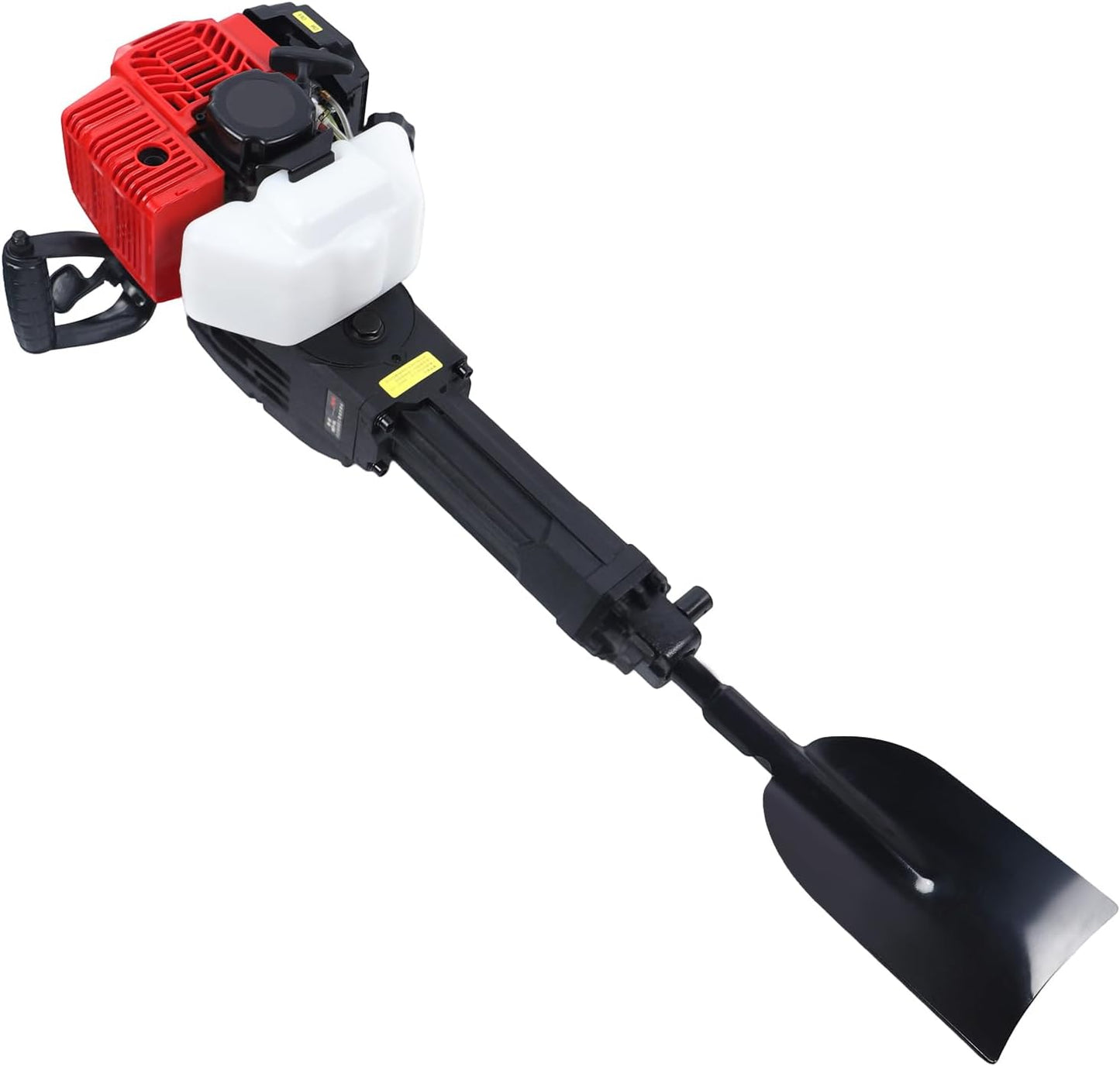 52CC 2 Stroke Tree Digger Machine Garden Planting Shovel Gas Powered Handheld Trencher Digger Excavator Post Hole Digger for Planting, 1.9KW 1500BPM Air-Cooled