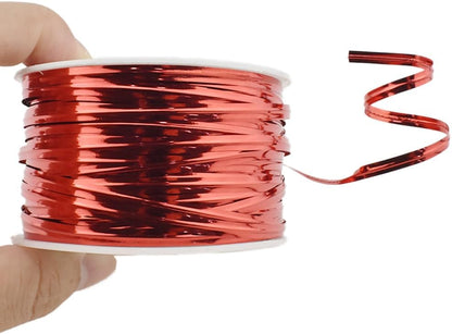 HAHIYO 100Yards/300Feet/91M Red Metal Twist Ties Bread Candy Coffee Bag Ties Plant Garden Twist Ties for Cellophane Treat Bag Gift Wraping Bag Plastic Bag Halloween Party Cake Present Art Craft