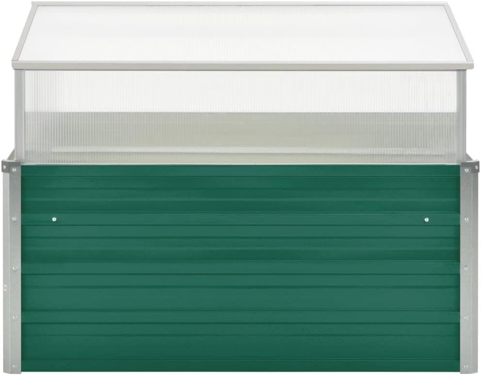 Galvanized Steel Greenhouse, 39.4"x39.4"x30.3", Green