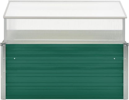 Galvanized Steel Greenhouse, 39.4"x39.4"x30.3", Green
