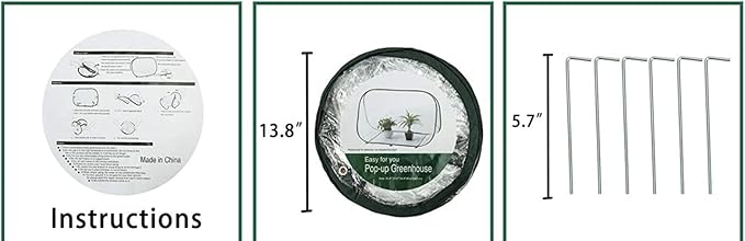 Greenhouses for Outdoors, Portable Greenhouse Kit with Side Windows, PE Cover, Backyard Garden Indoor Outside, Foldable, No Assembly Required (Transparent, 35.43“ * 20.47“ * 24.41”)