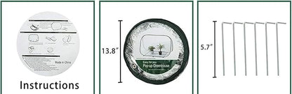 Greenhouses for Outdoors, Portable Greenhouse Kit with Side Windows, PE Cover, Backyard Garden Indoor Outside, Foldable, No Assembly Required (Transparent, 35.43“ * 20.47“ * 24.41”)