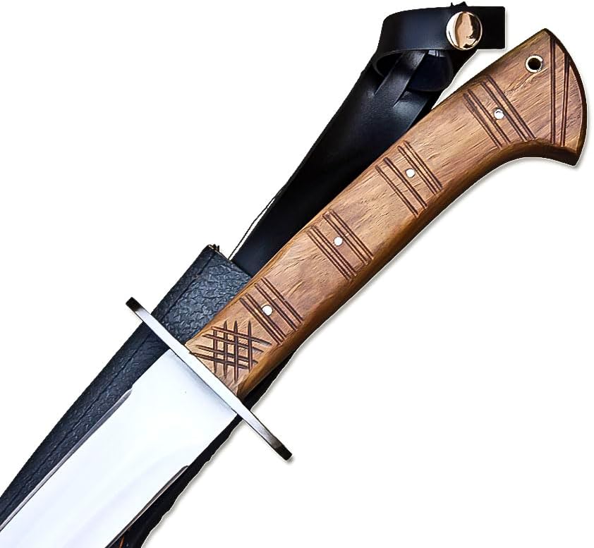 Custom Handmade Stainless Steel Khopesh Sword - Ancient Egyptian Sword with Pure Black Leather Sheath, Best Gift | Collector Choice